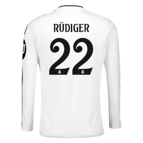 Prima Maglia Rüdiger Real Madrid 2024/2025 Manica Lunga Prima Maglia Rüdiger Real Madrid 2024/2025 Manica Lunga